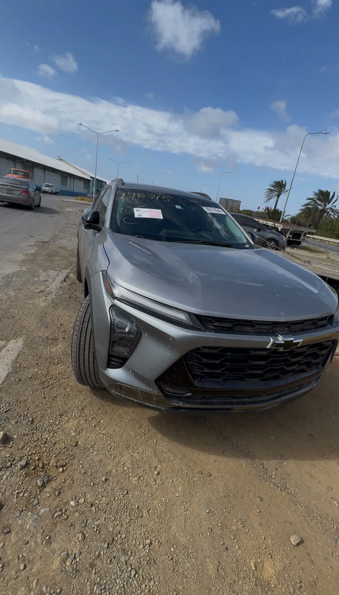 Grey Chevrolet Trax at the port in Curaçao